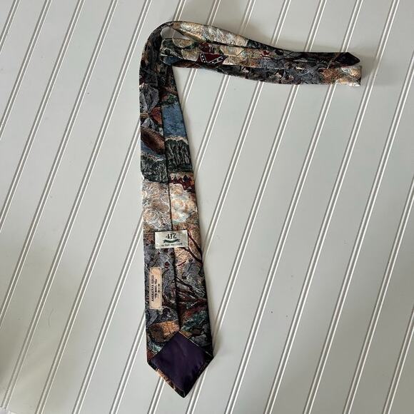 417 VAN HEUSEN Americana Series 2 Pc Silk Civil War Flag Tie Shiloh Rebel Yell - Picture 11 of 14